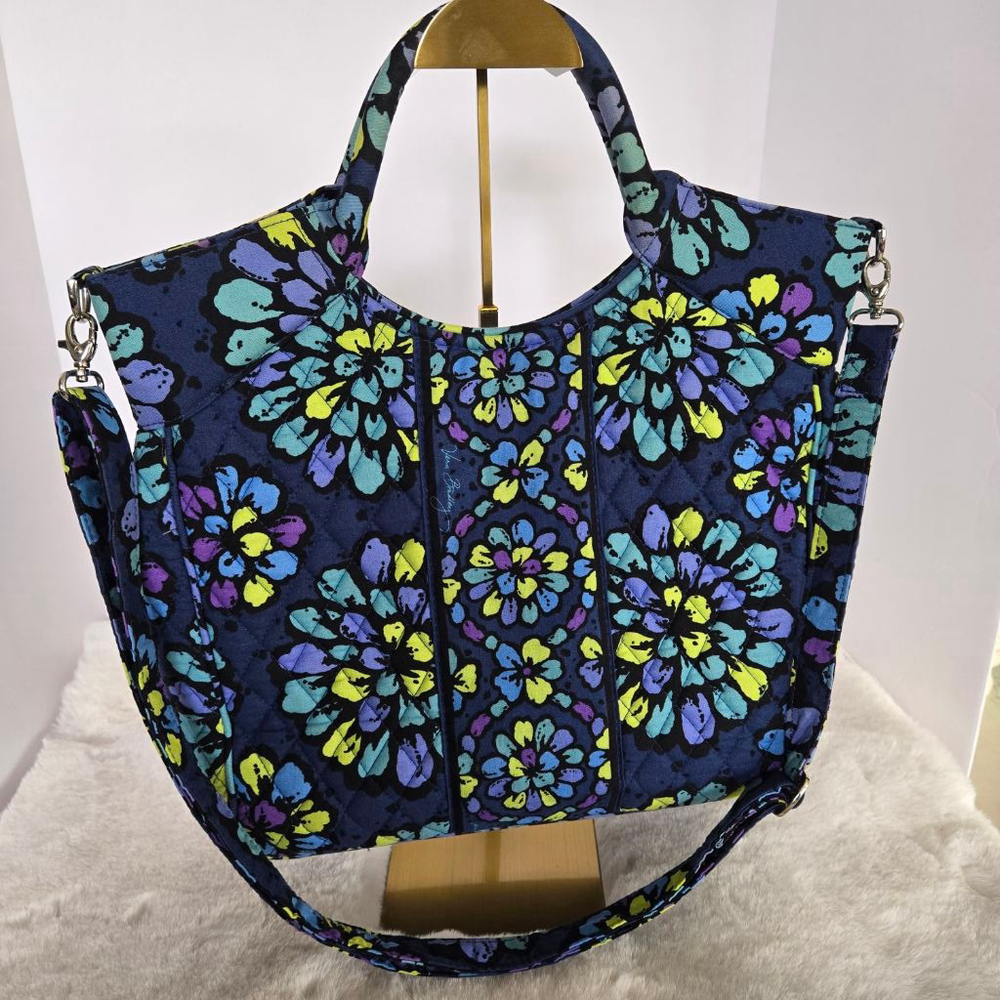 Women's Vera Bradley Floral Quilted Tote Bag Blue